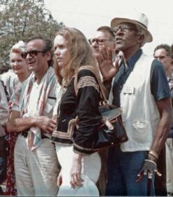Bayard Rustin beim "March for Survival"
