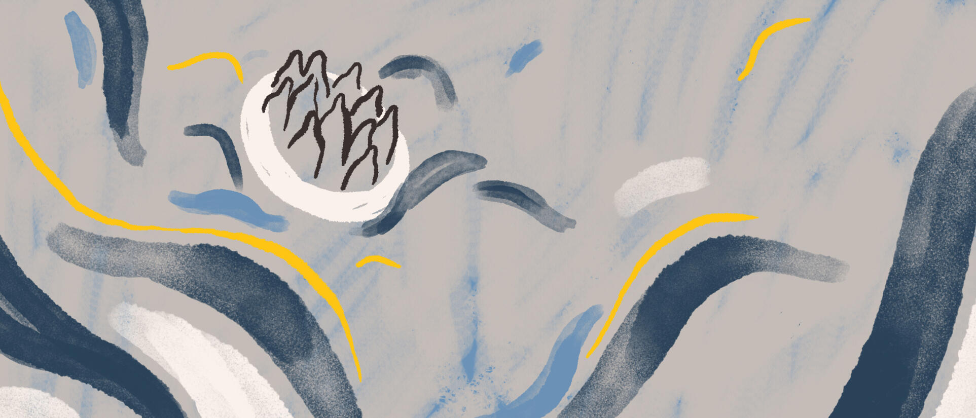 Eine Illustration von einem Boot im Meer.